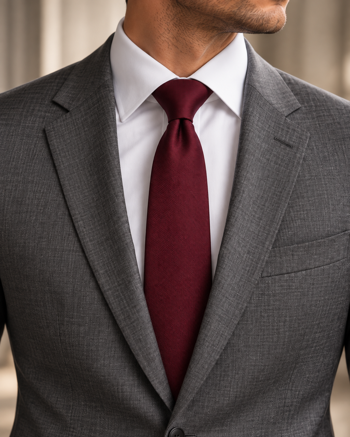 The Burgundy Essential Tie